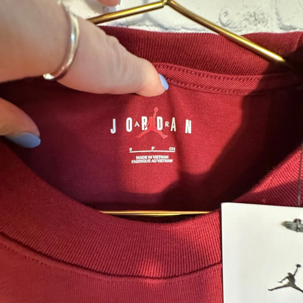 NEW Jordan Michael Jordan Graphic T-Shirt Burgundy Red Quote HQ2666-687 Small